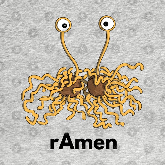 Flying Spagetti Monster pastafarianism Skeptic Atheist by alltheprints